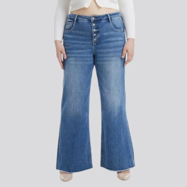 Sanded women's street jeans