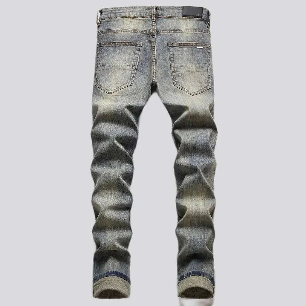 Distressed y2k jeans
 for men