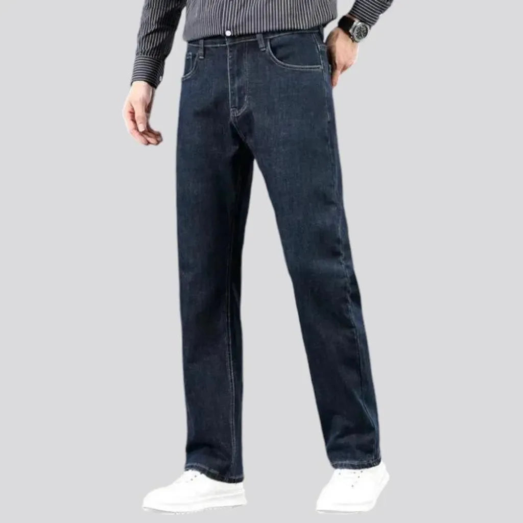 Stretchable high rise men's jeans