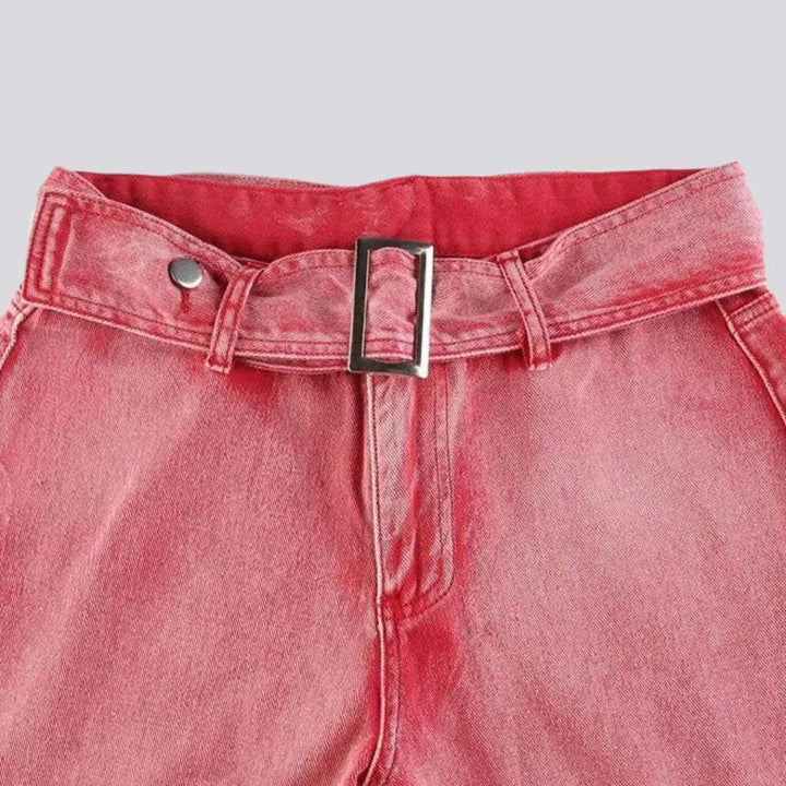 Patchwork women's bootcut jeans