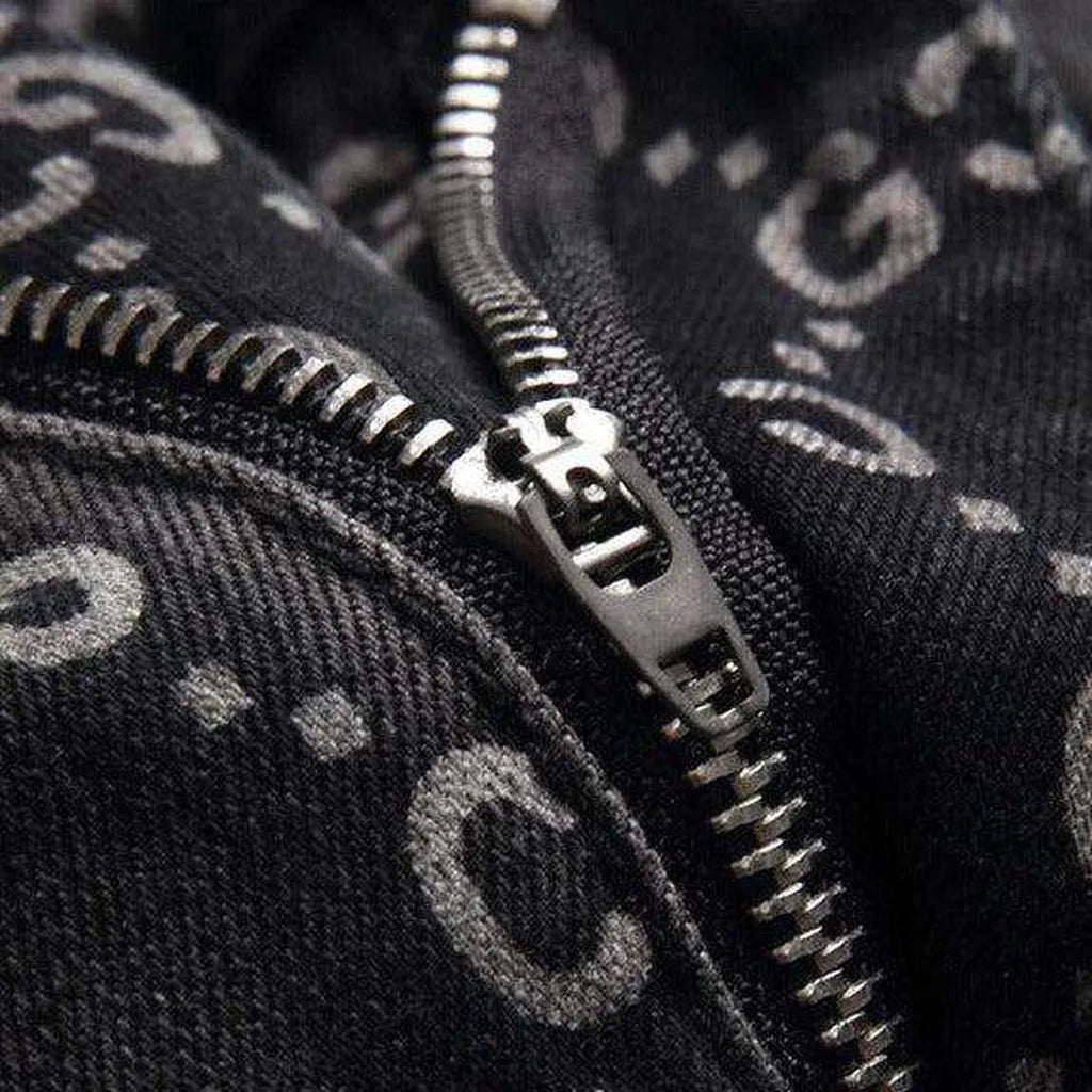 Ornament print jeans for men