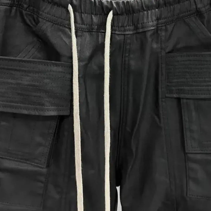 Water resistant denim joggers for men