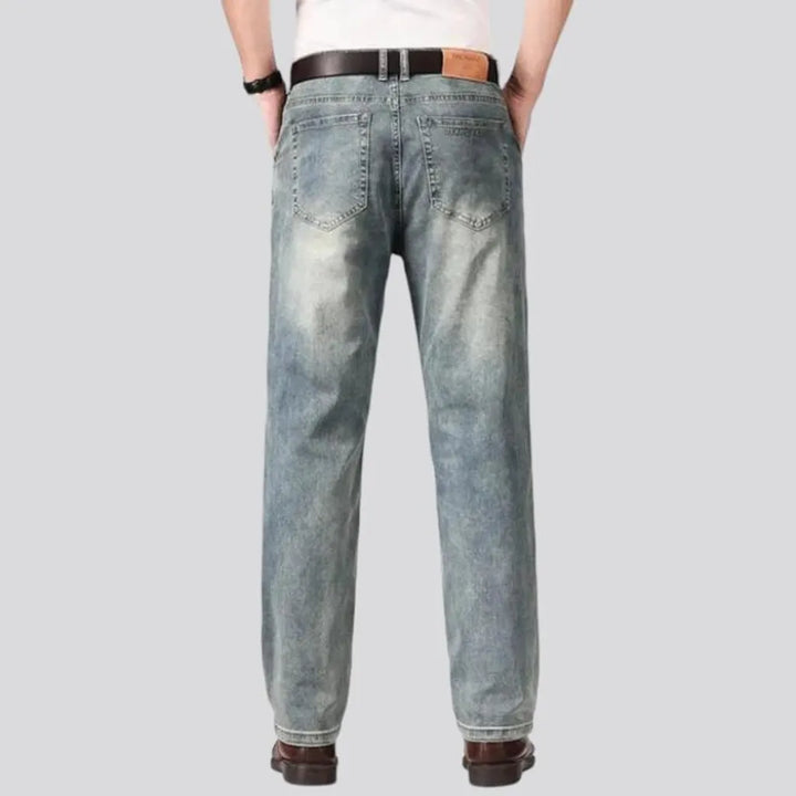 High-waist thin jeans
 for men