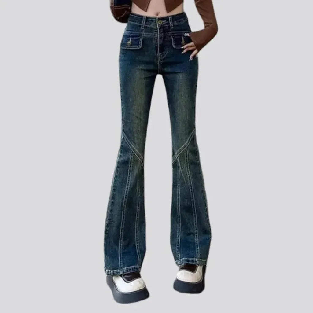 Vintage women's dark-wash jeans