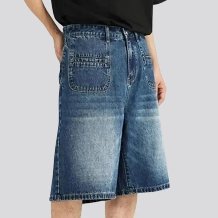 Comfortable men's denim shorts