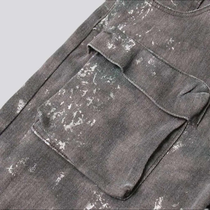 Voluminous pockets street jeans
 for women