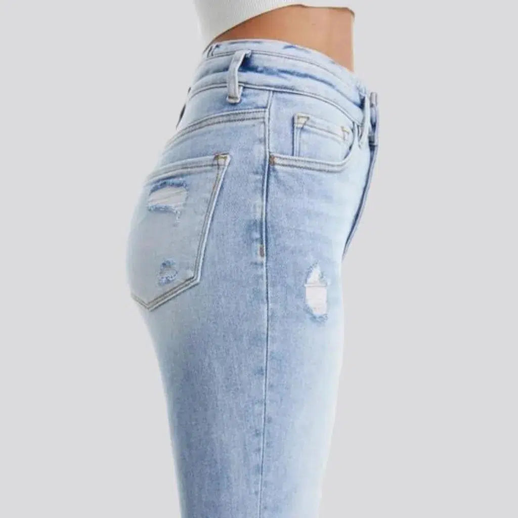 Bootcut raw-hem jeans
 for ladies