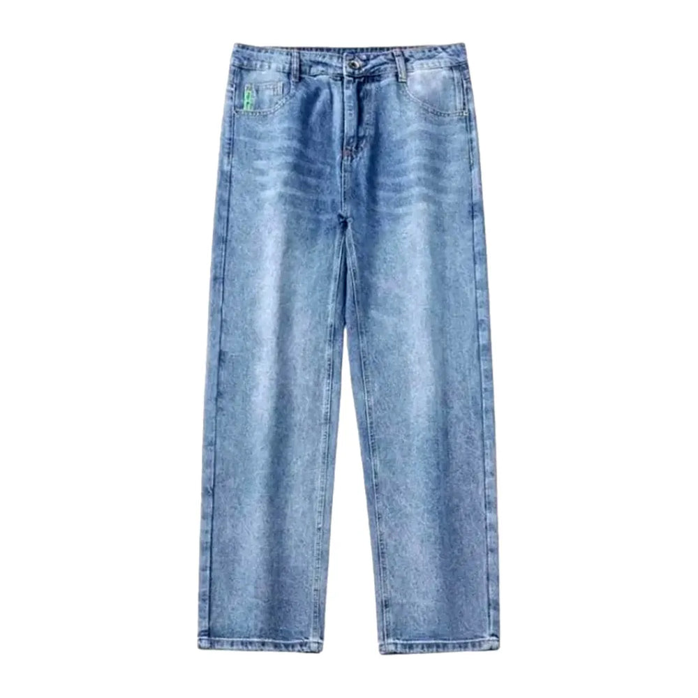 Wide Fit Vintage Soft Jeans for Men - Light Blue