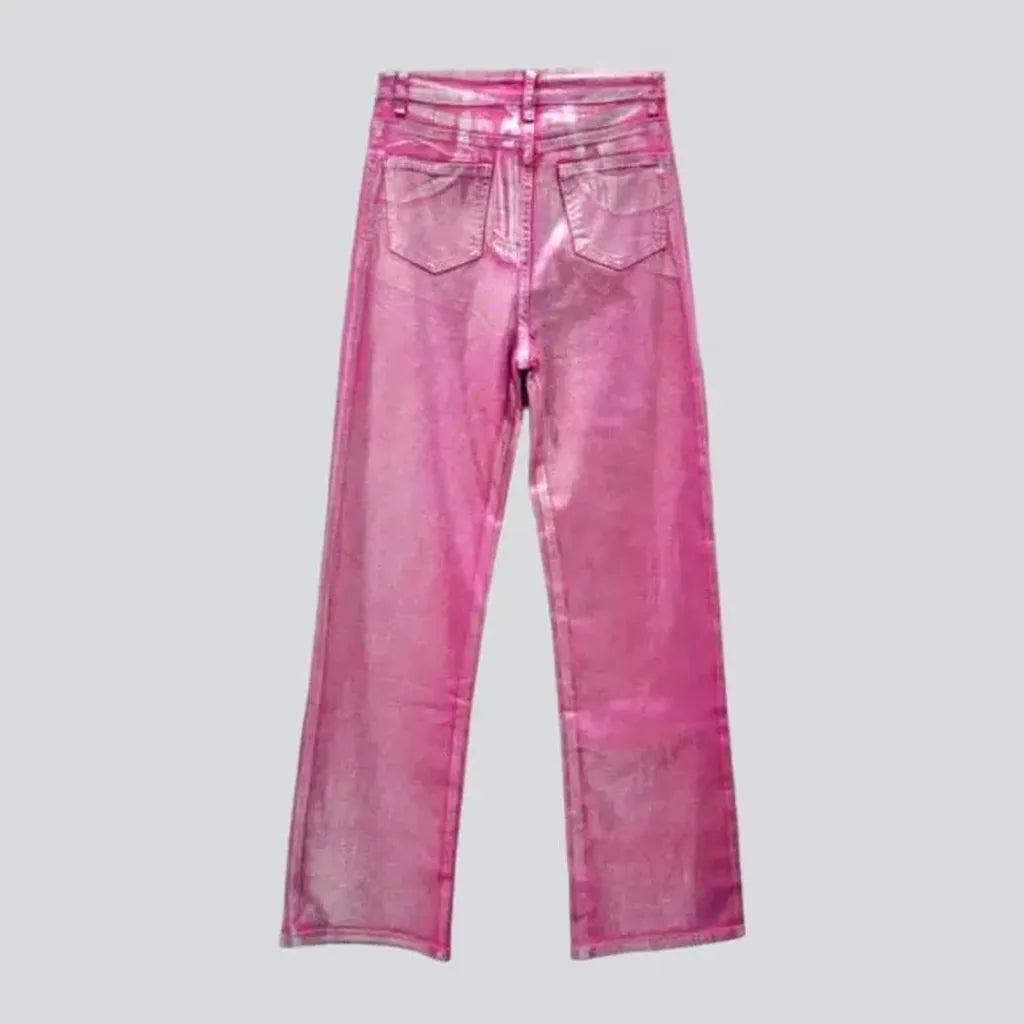 Straight color jeans
 for ladies