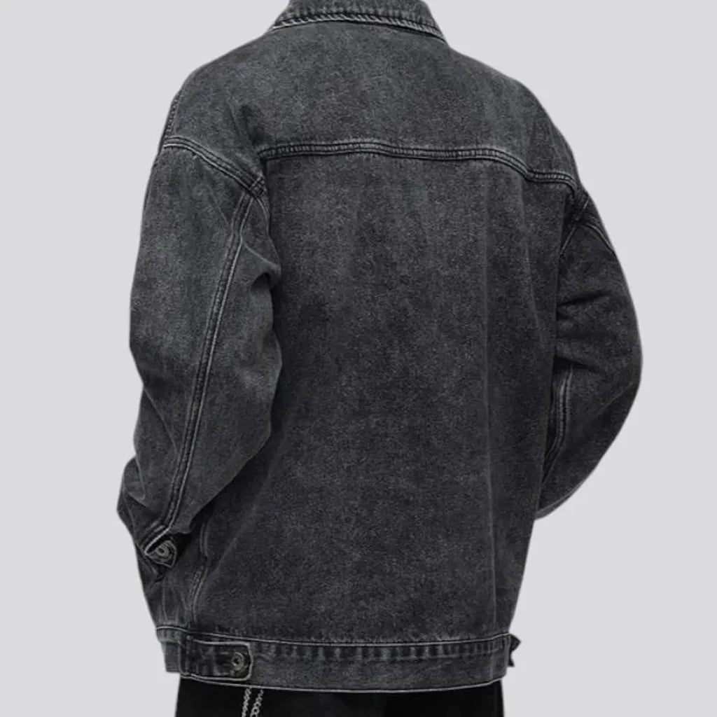 Retro style men's denim jacket