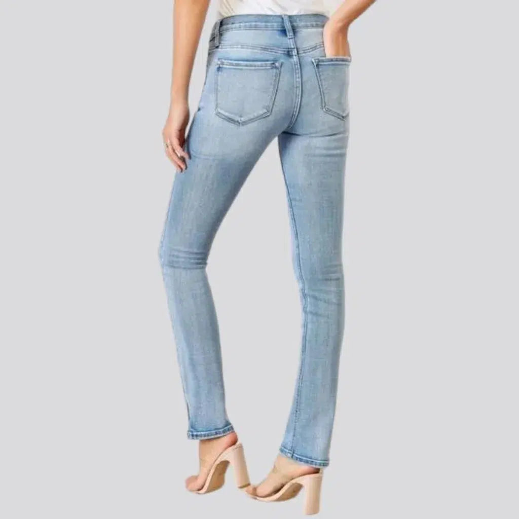 Mid-waist jeans
 for women