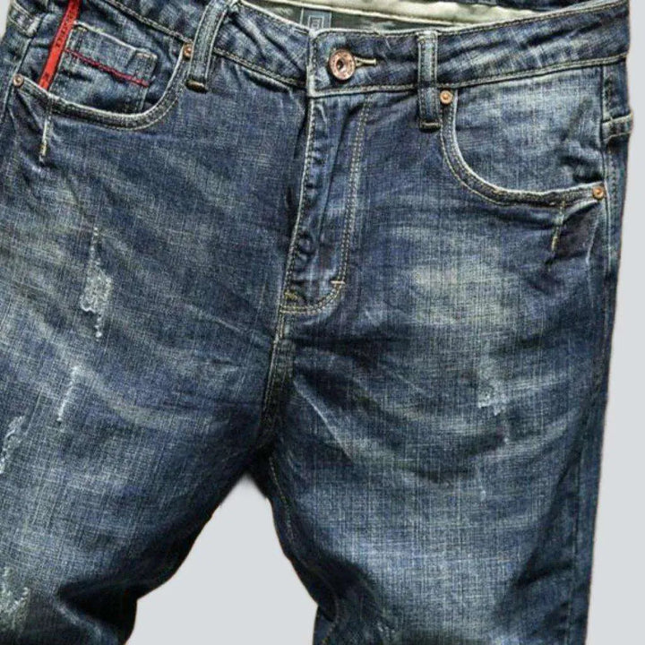 Worn-out look jeans for men