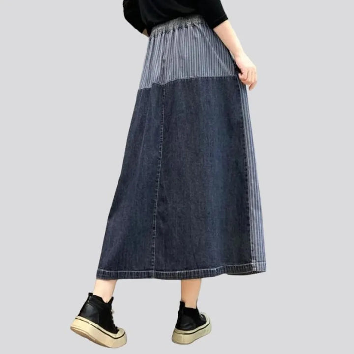 Long street denim skirt
 for ladies