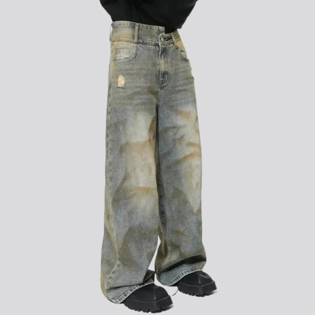 Light-wash y2k jeans
 for men