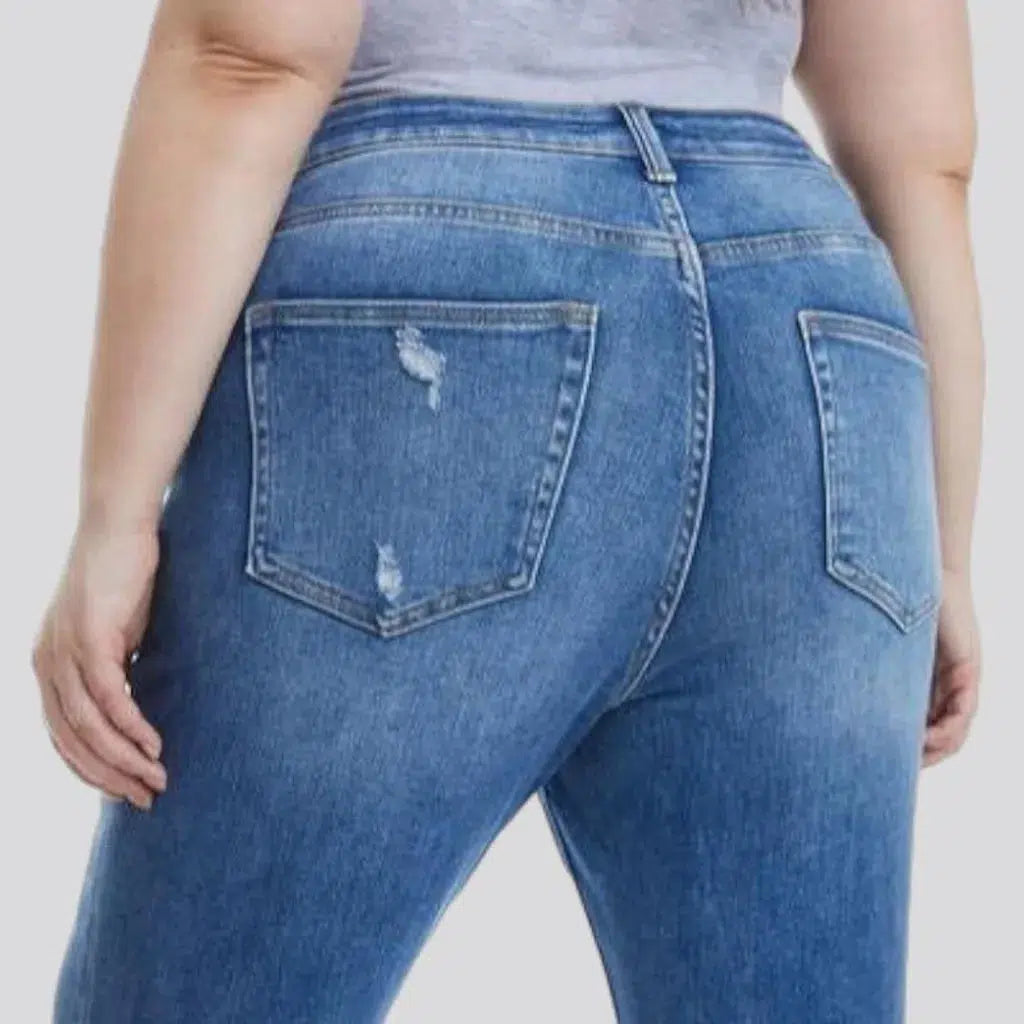 Sanded slim jeans
 for women