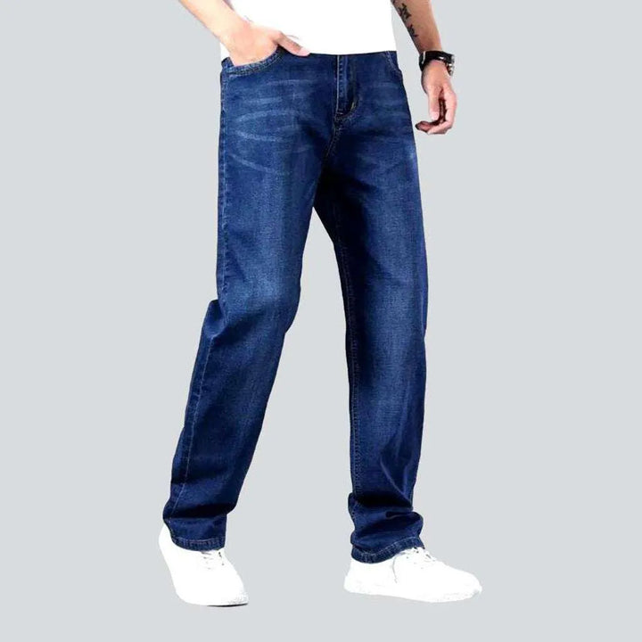 Thin stretch straight men's jeans