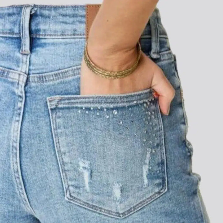 Y2k slim women's jeans shorts