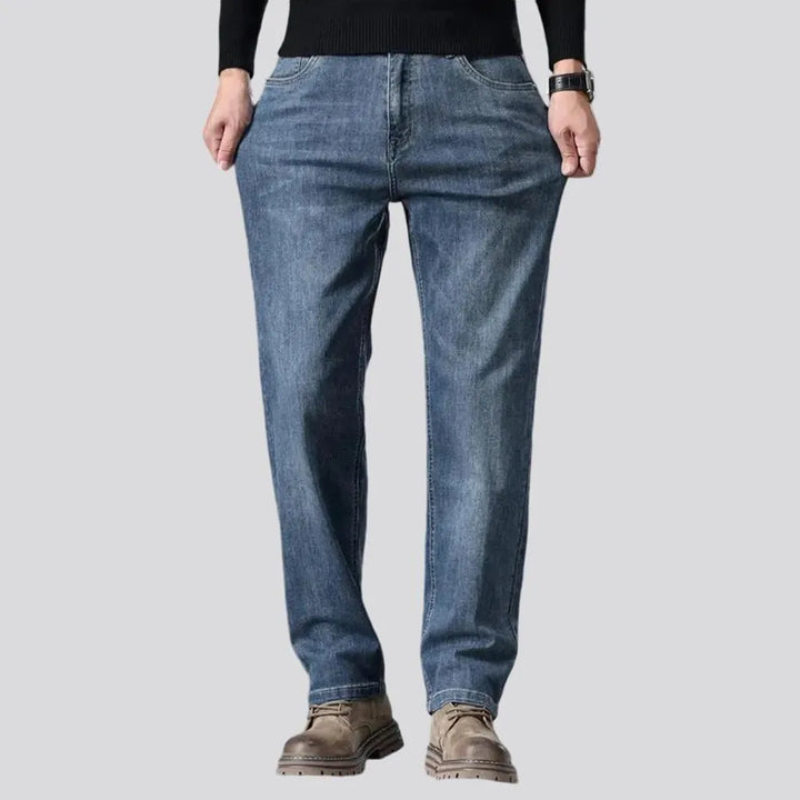 Narrowing vintage stretchable men's jeans