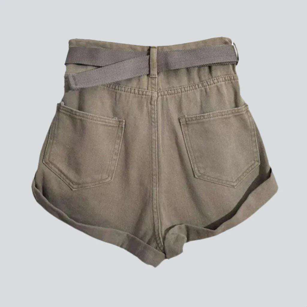 Vacation urban women's denim shorts