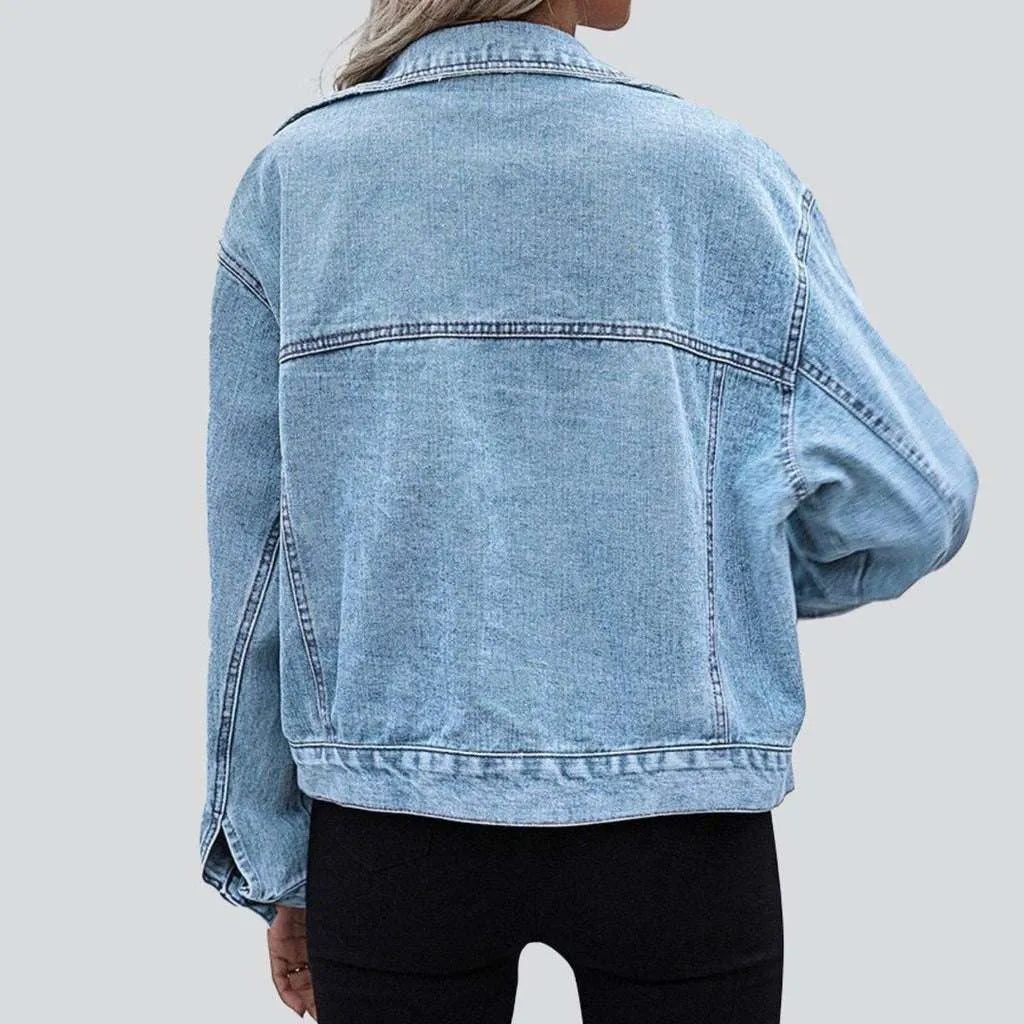 Light blue women's jeans jacket