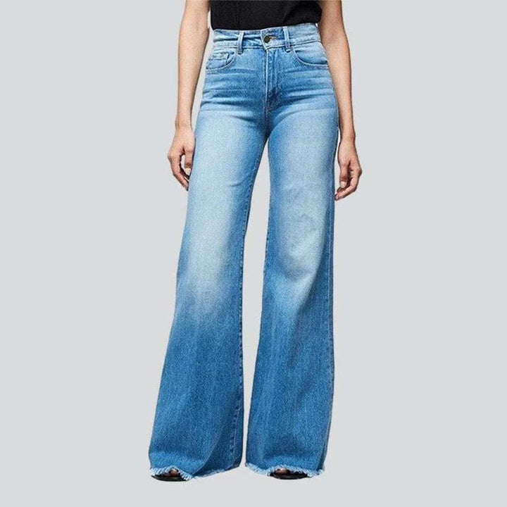 Women's wide leg stylish jeans