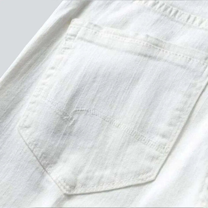 Straight white jeans for men
