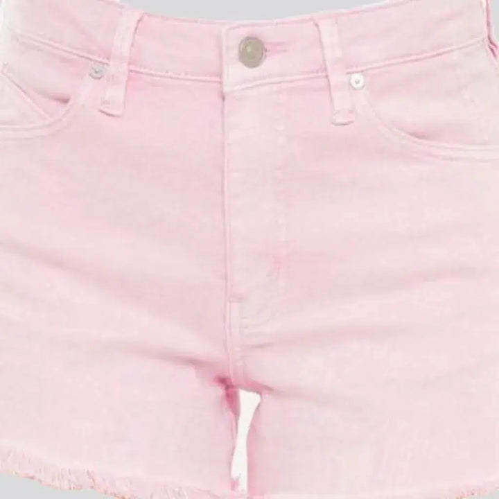 Vintage color women's denim shorts