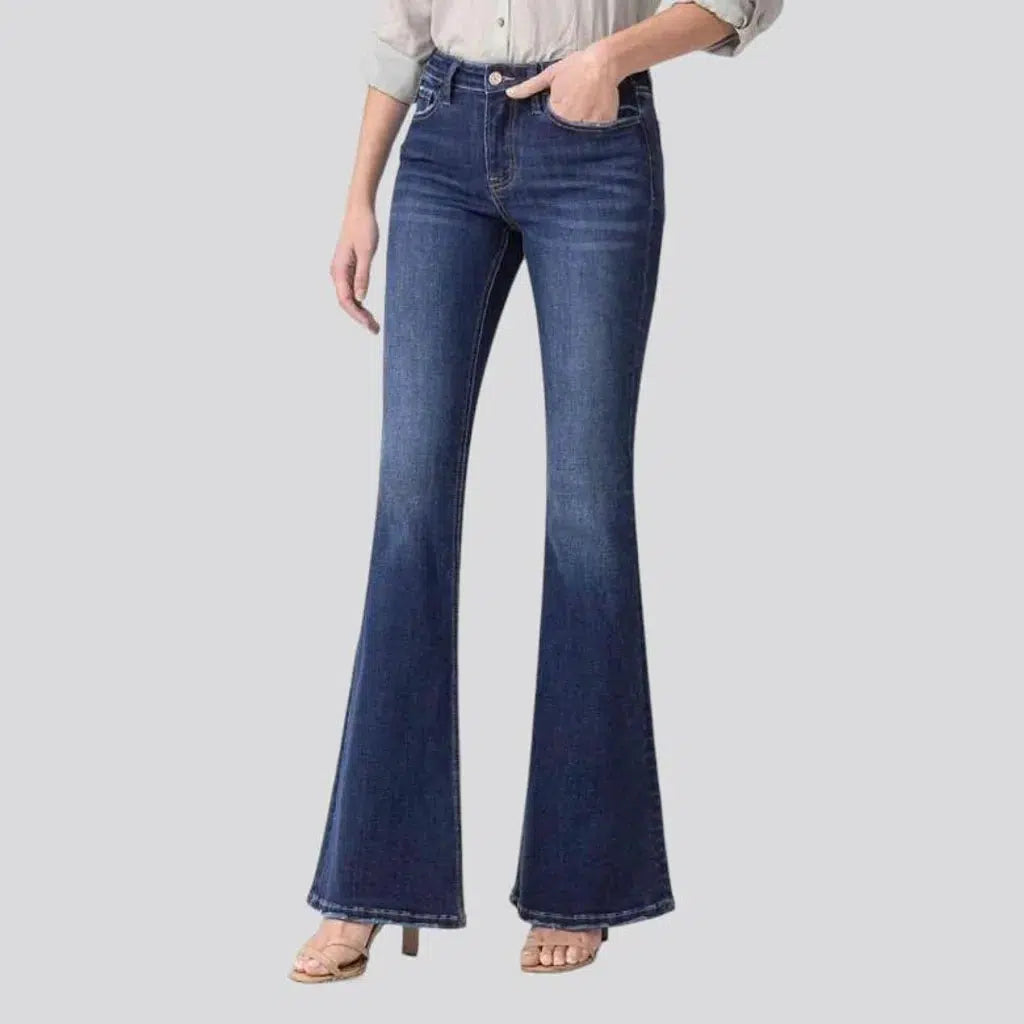 Lined polished jeans
 for women