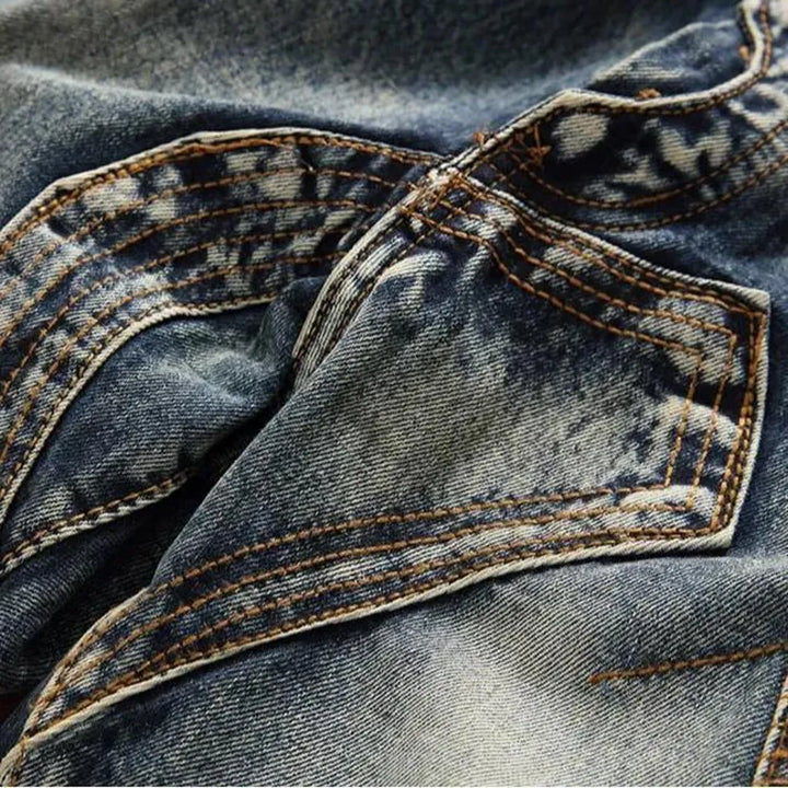 Vintage men's embroidered jeans