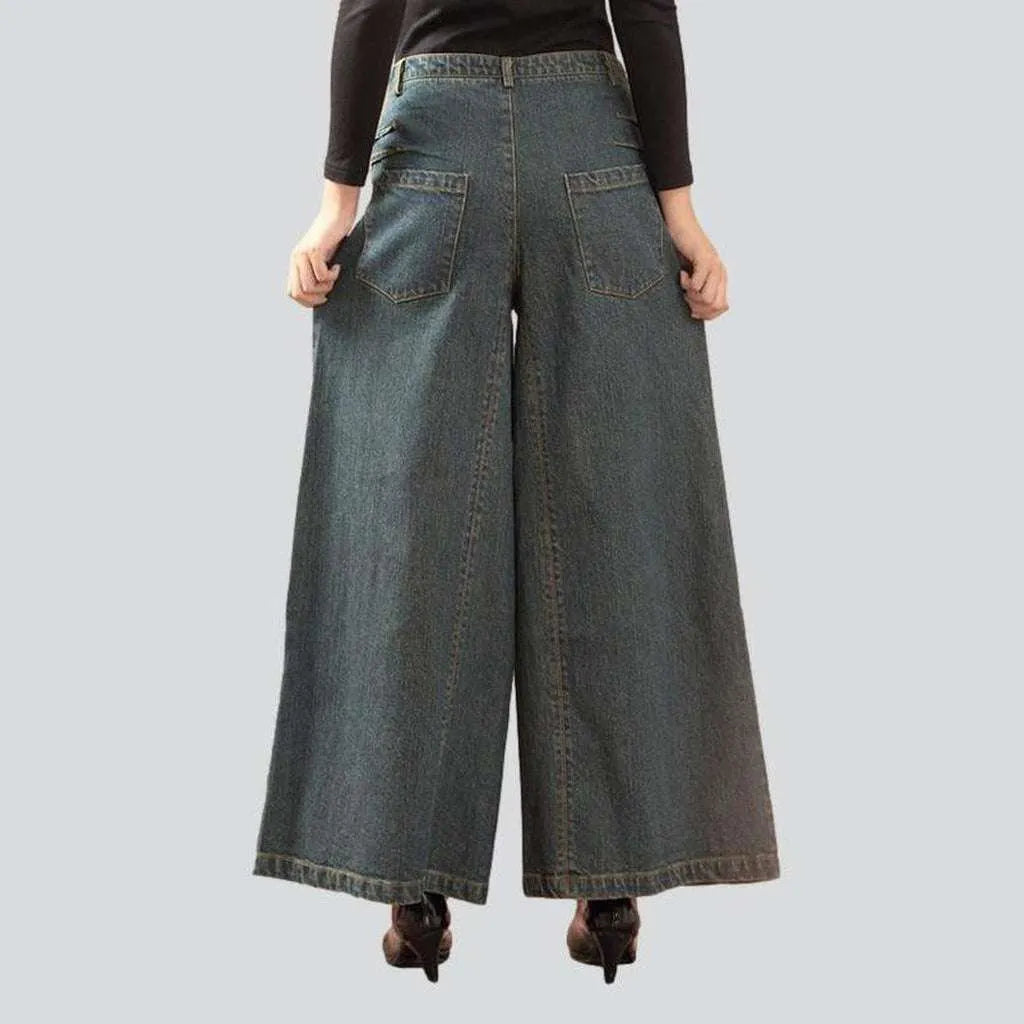 Vintage women's culottes jeans