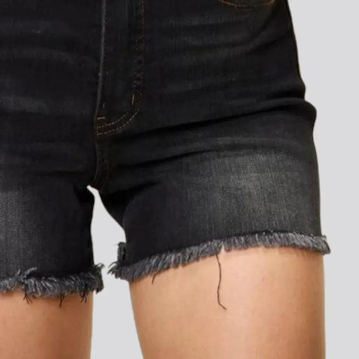 High-waist jean shorts
 for women