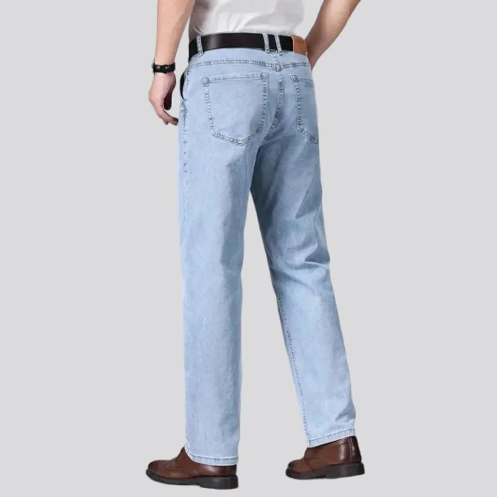 High-waist thin jeans
 for men