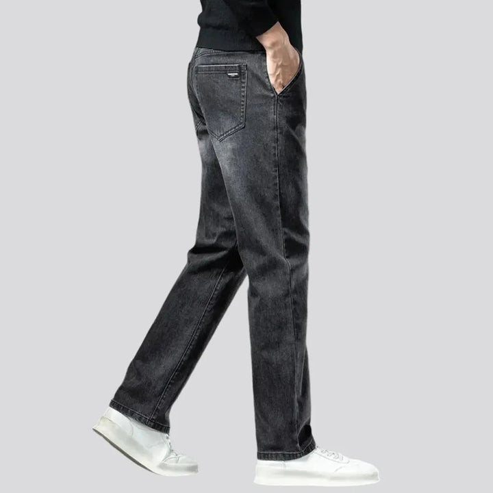 High waist casual men's jeans