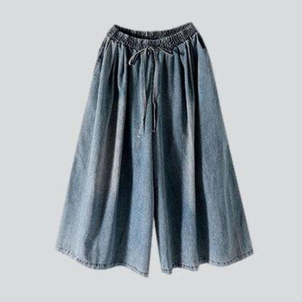 Stylish women's culottes denim pants