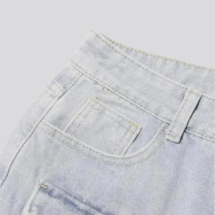 90s style light fabric women's jeans