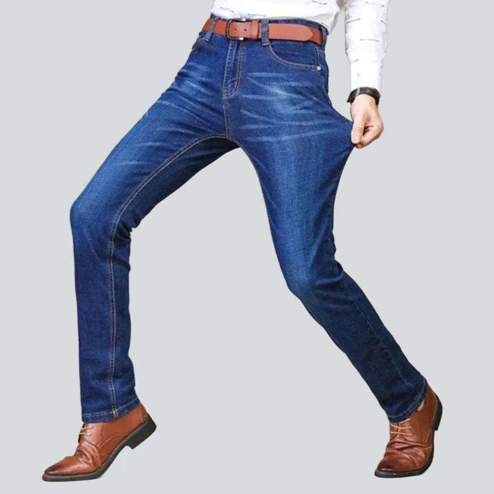 Slim whiskered jeans for men