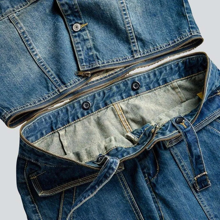 Detachable men's jeans overall