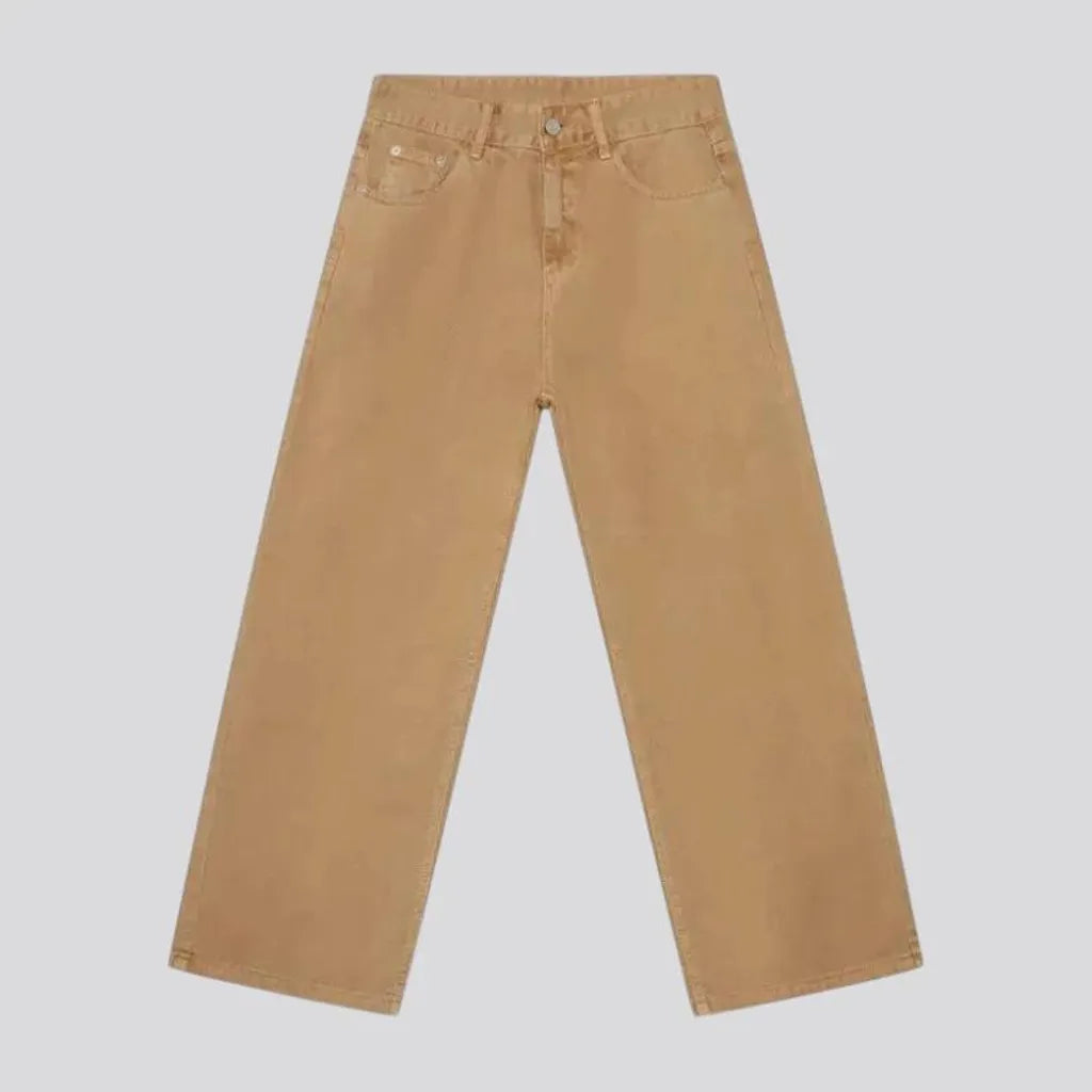 Light tan baggy men's jeans