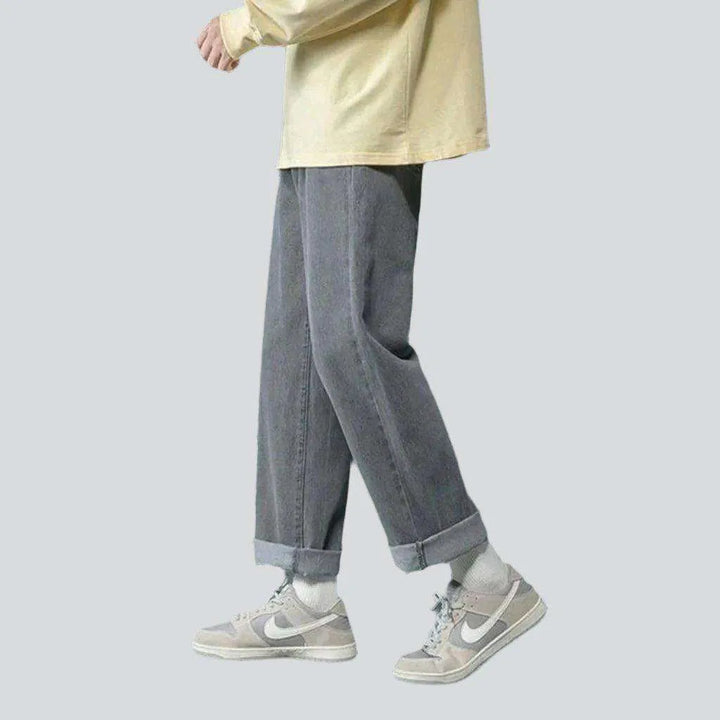 Korean streetwear loose denim pants