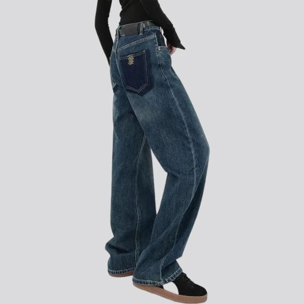 Baggy women's retro jeans