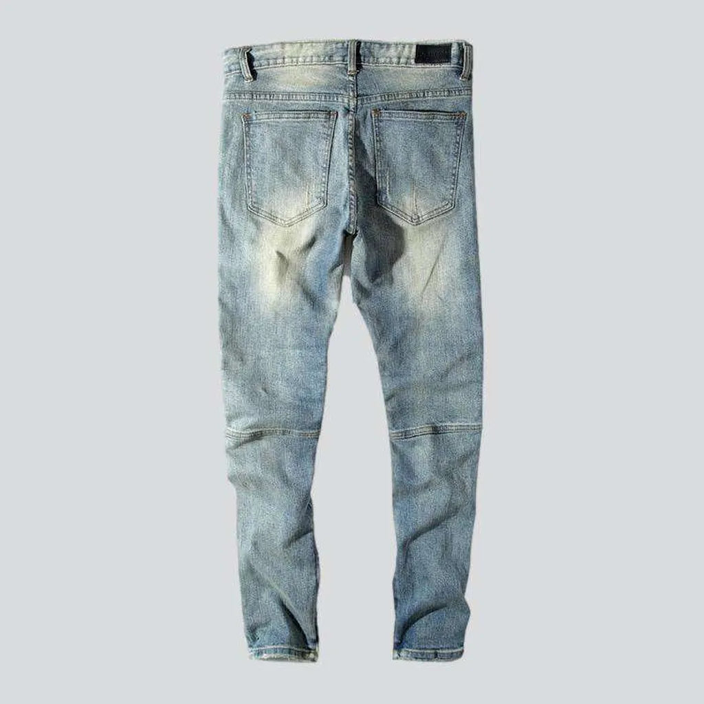 Distressed knees jeans for men