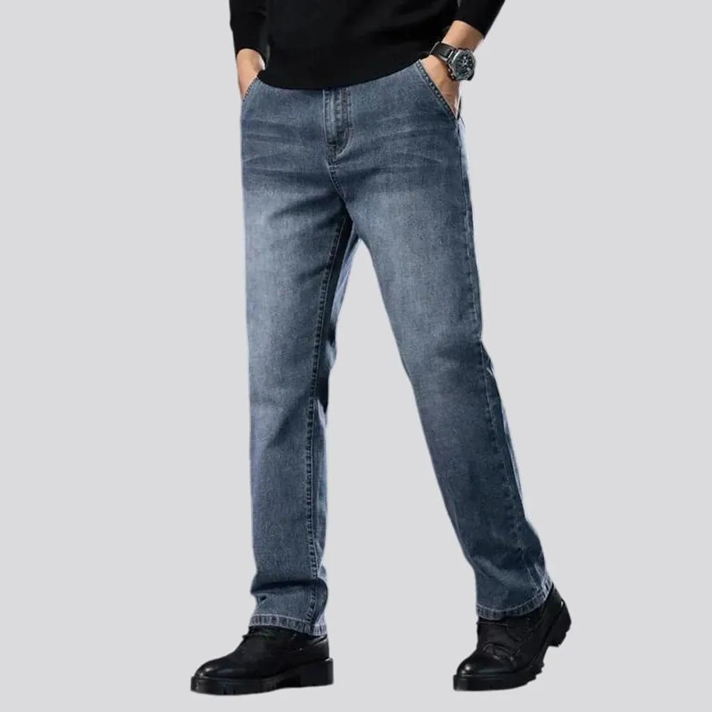 Vintage tapered-fit stretchable men's jeans