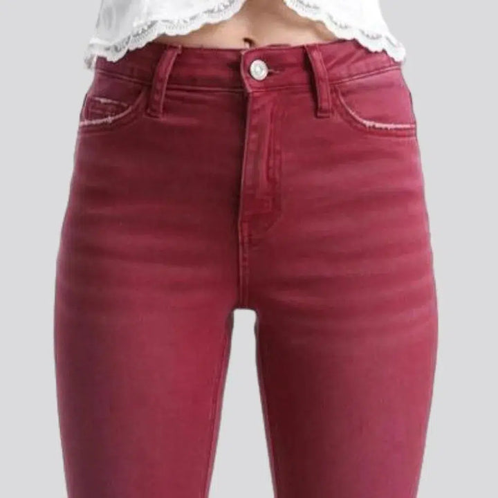 Street bordo jeans
 for women