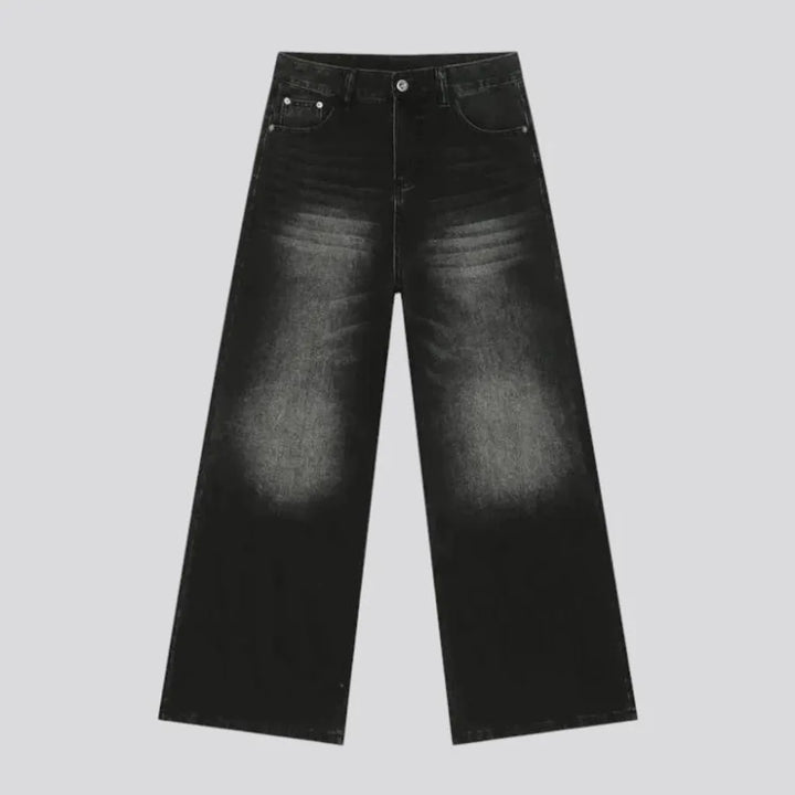 Baggy mid-waist 90s style men's jeans