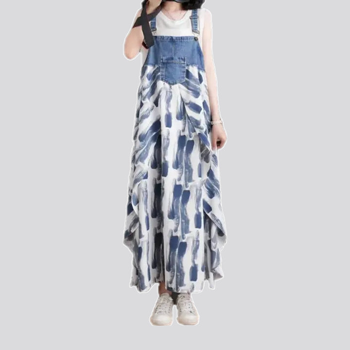 Artistic maxi jeans dress