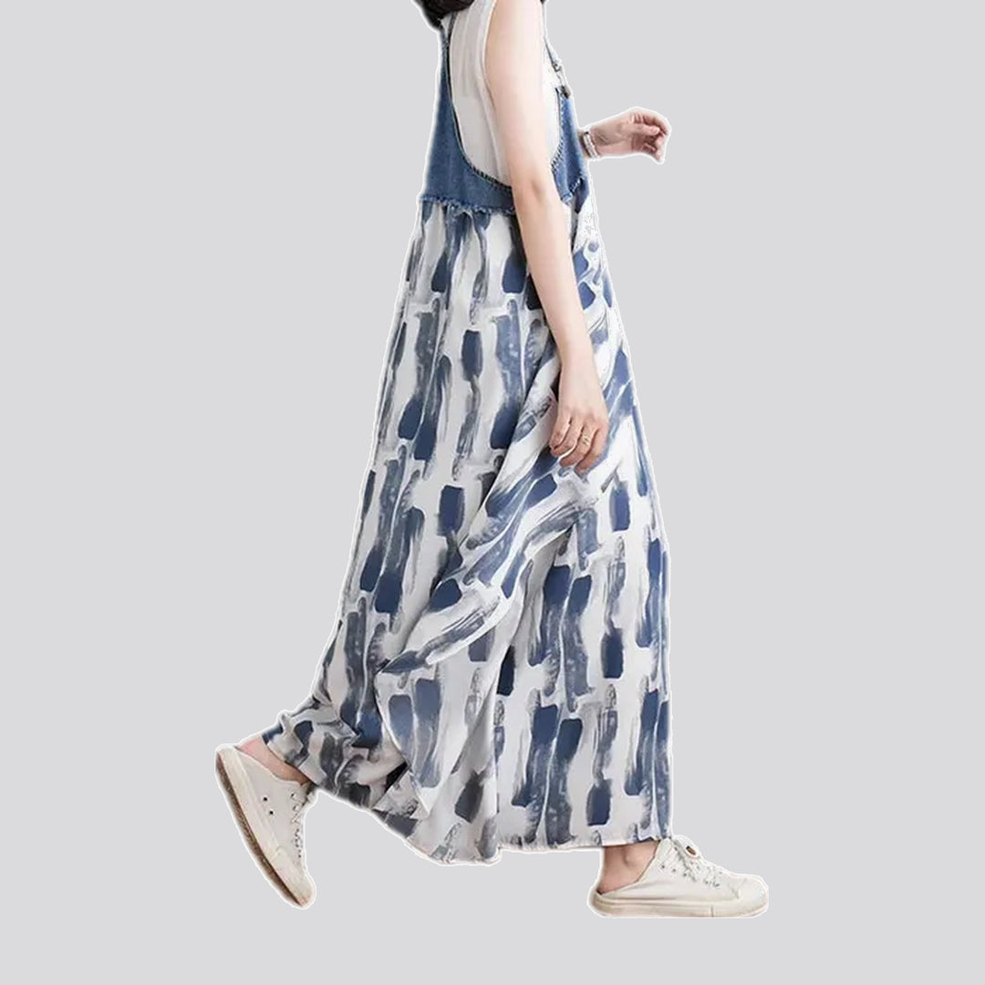 Artistic maxi jeans dress