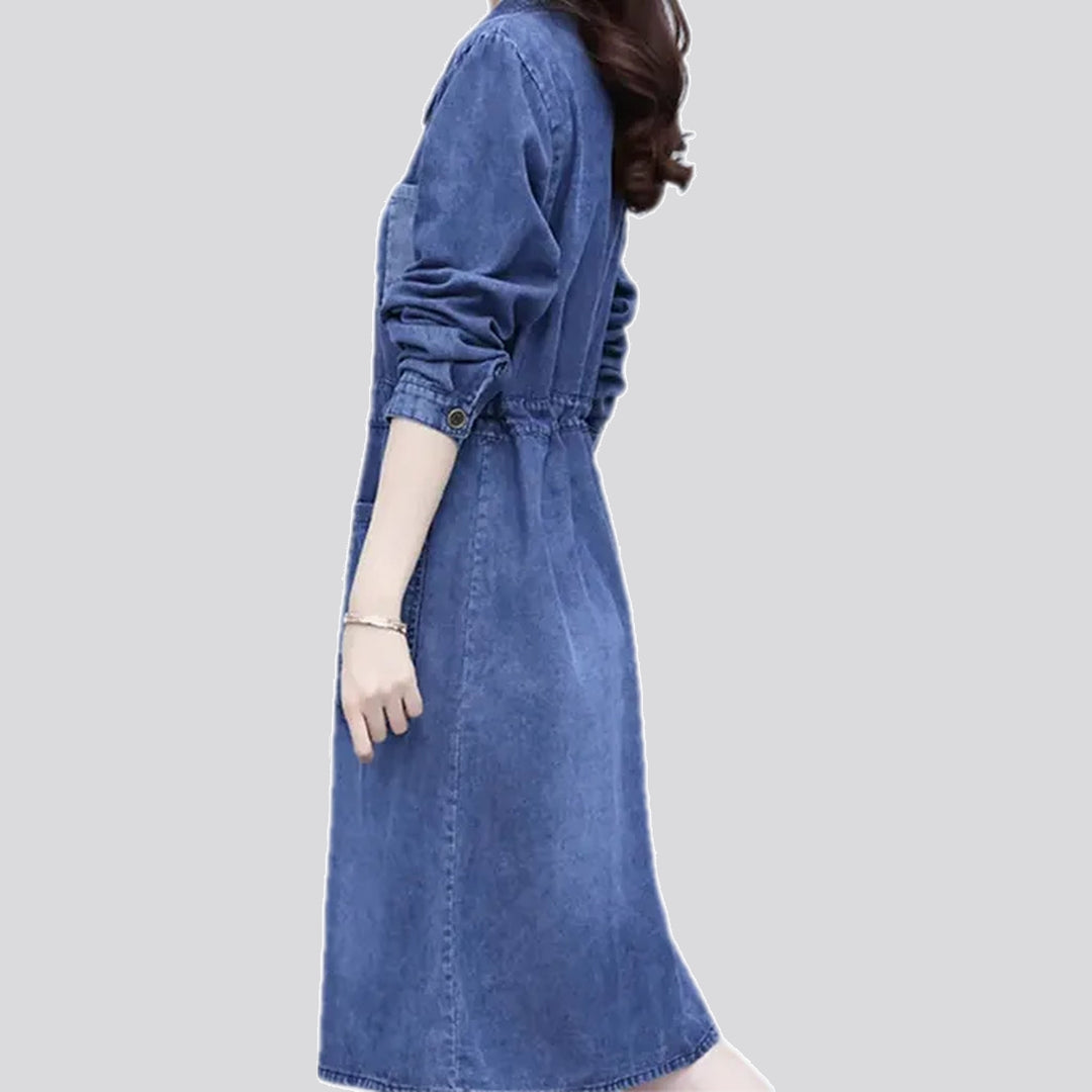 Casual average pattern jeans dress