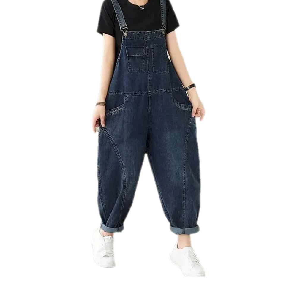 Dark Street Women's Denim Overall - Dark Blue