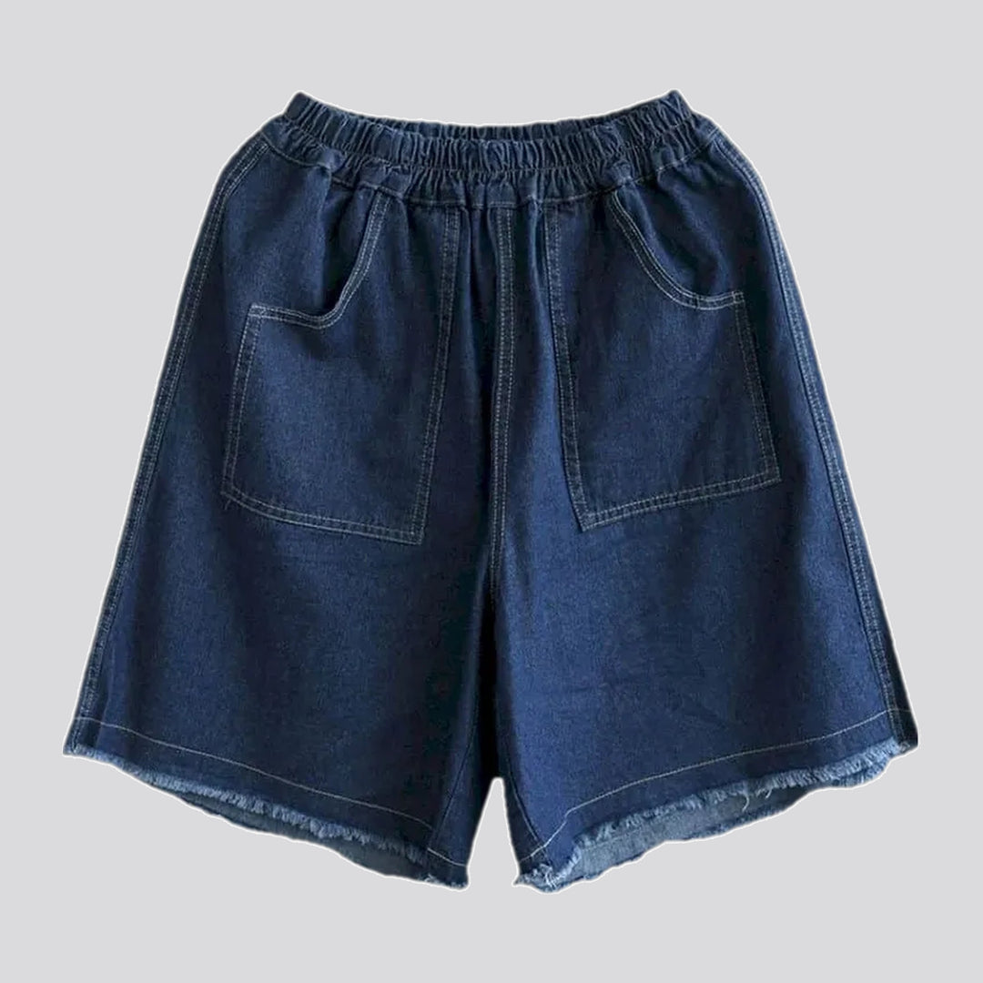 High-waist jeans bermudas shorts for ladies