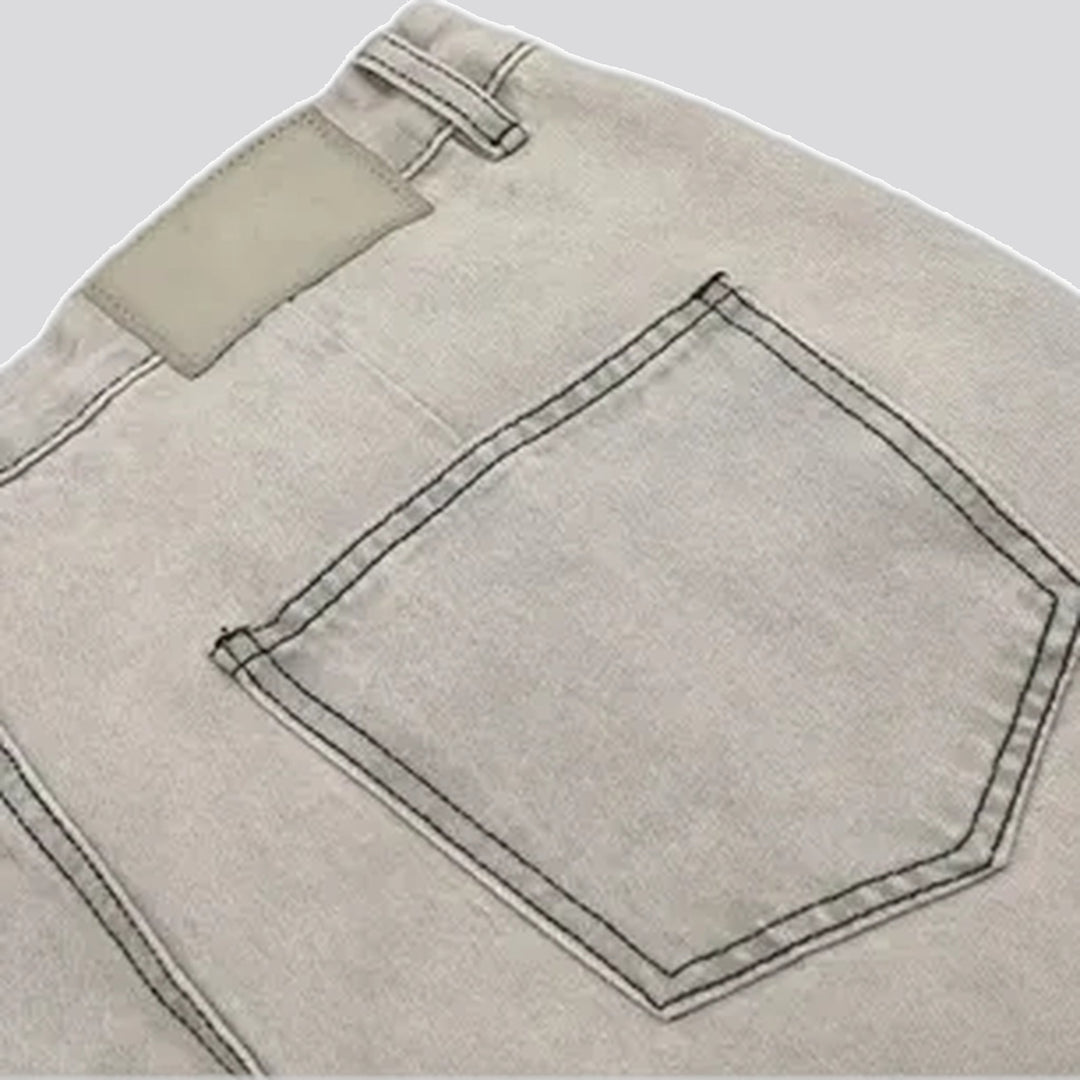 Wide fit floral graphic men's jeans